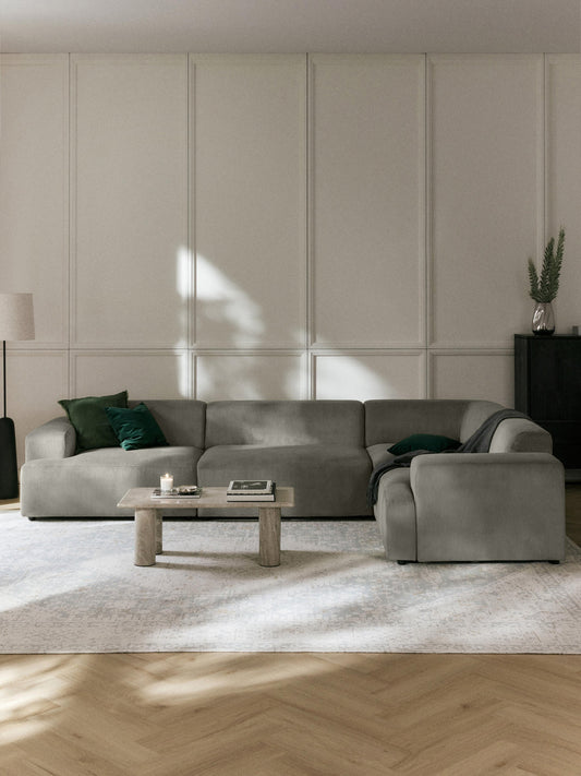 Warehamy Melva Large Corner Sofa in Corduroy (4-Seater)
