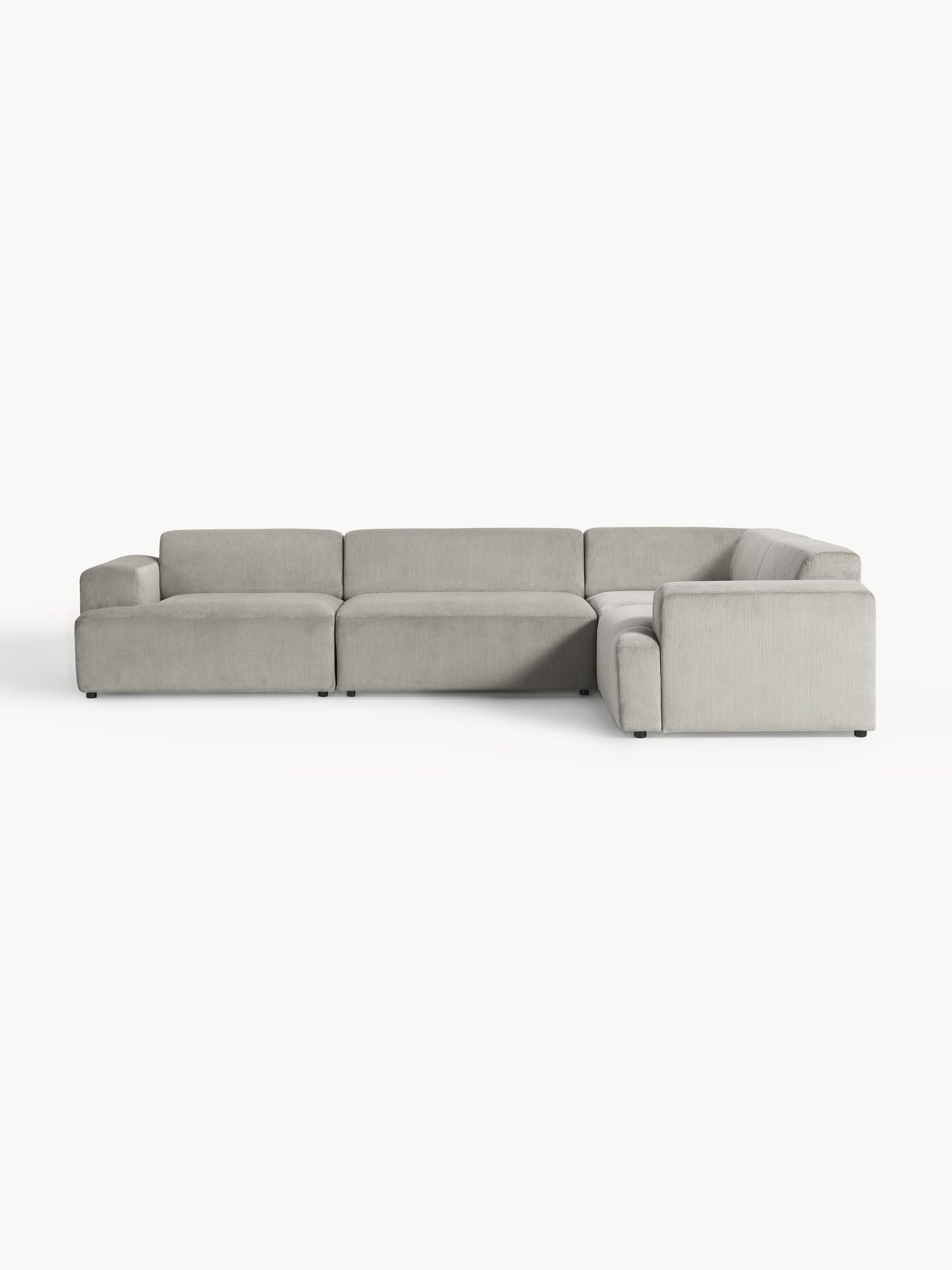 Warehamy Melva Large Corner Sofa in Corduroy (4-Seater)