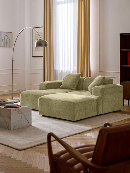 Warehamy Melva Ottoman with Dimensions W 99 x D 72 cm