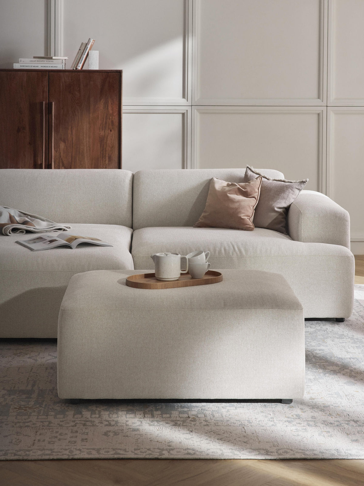 Warehamy Melva Stool with Dimensions W 99 x D 72 cm