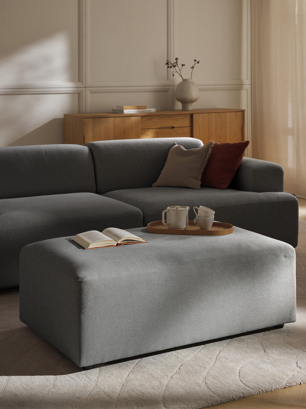 Warehamy Melva XL Ottoman, Size W 116 x D 72 cm