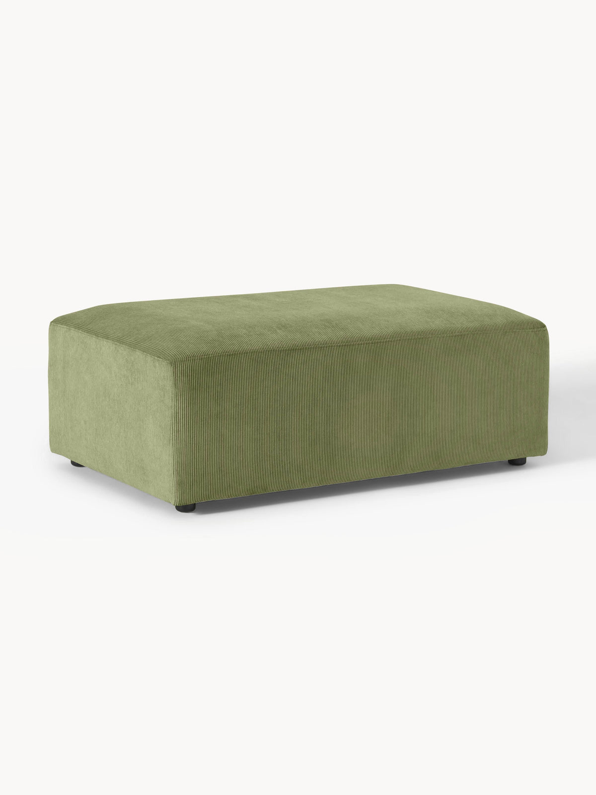 Warehamy Melva XL Ottoman with Corduroy Cover, W 116 x D 72 cm