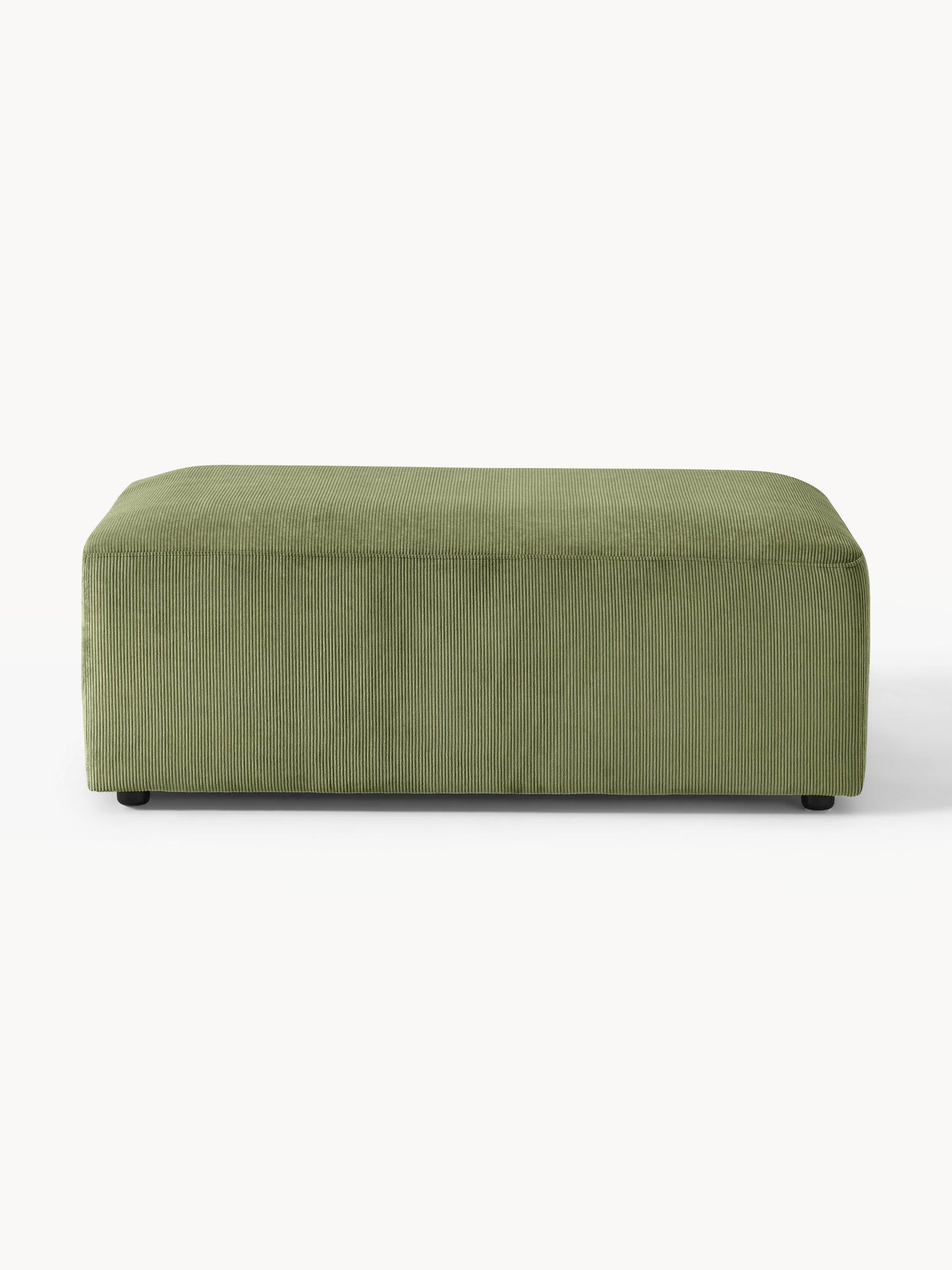 Warehamy Melva XL Ottoman with Corduroy Cover, W 116 x D 72 cm