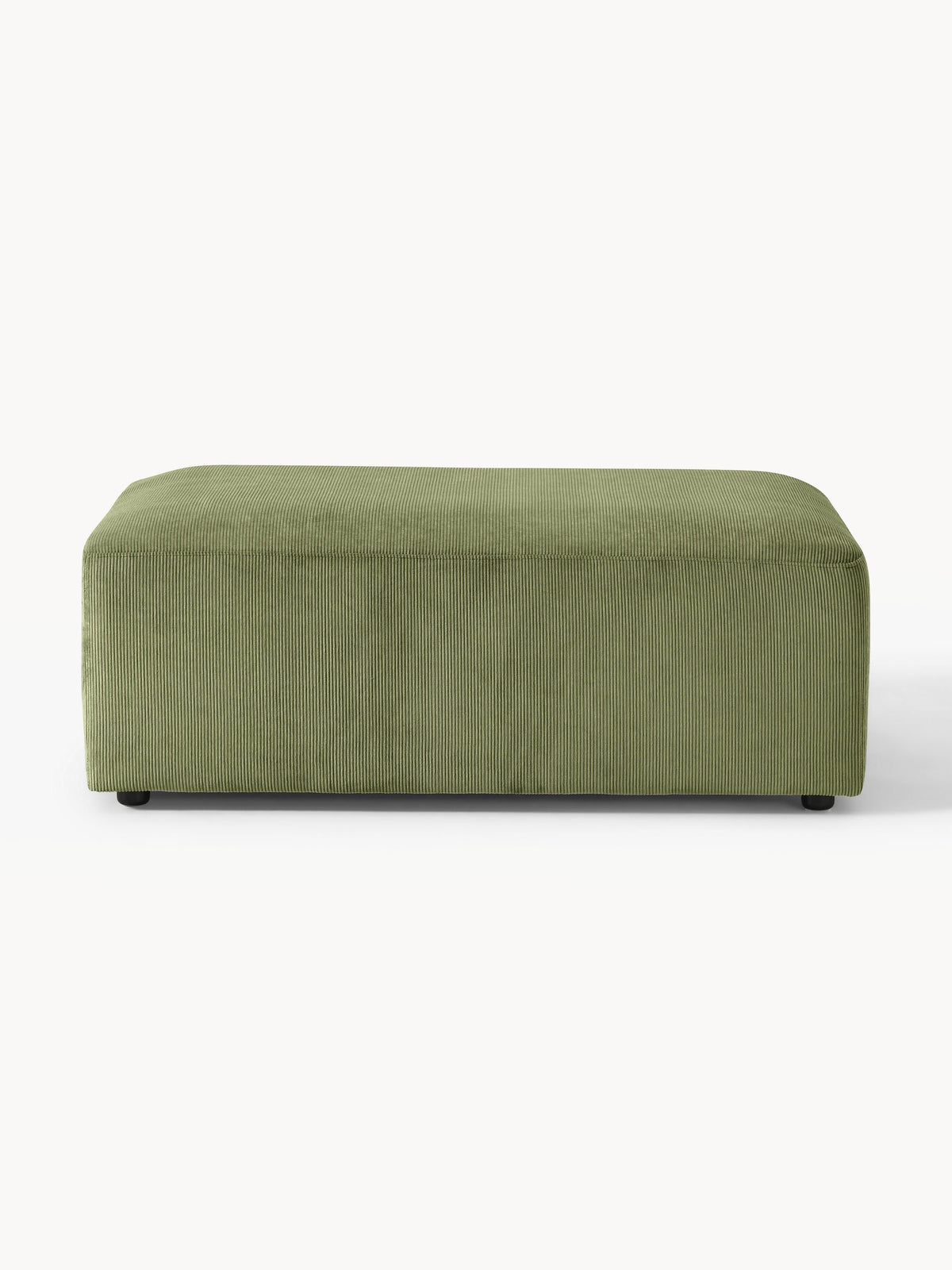 Warehamy Melva XL Ottoman with Corduroy Cover, W 116 x D 72 cm