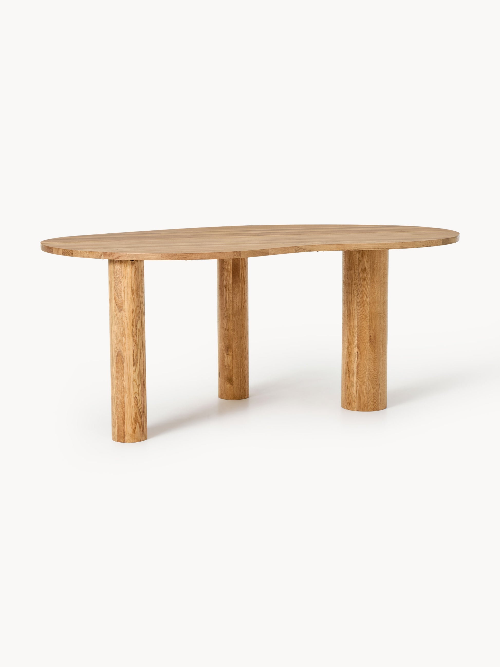 Warehamy Naruto Dining Table with Organic Shape, in Oak, in Various Sizes