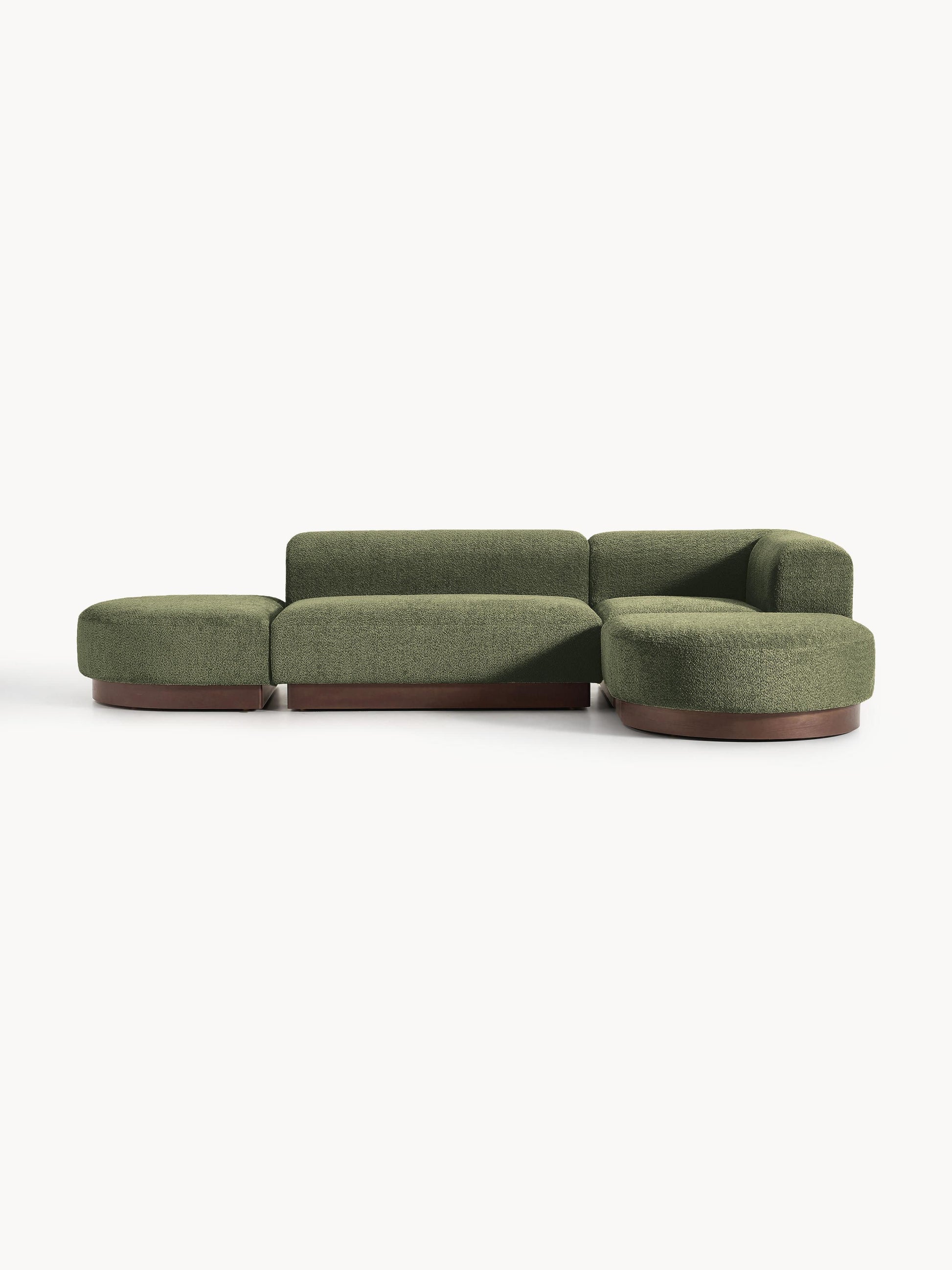 Warehamy Natalie Modular Corner Sofa, Teddy Bouclé