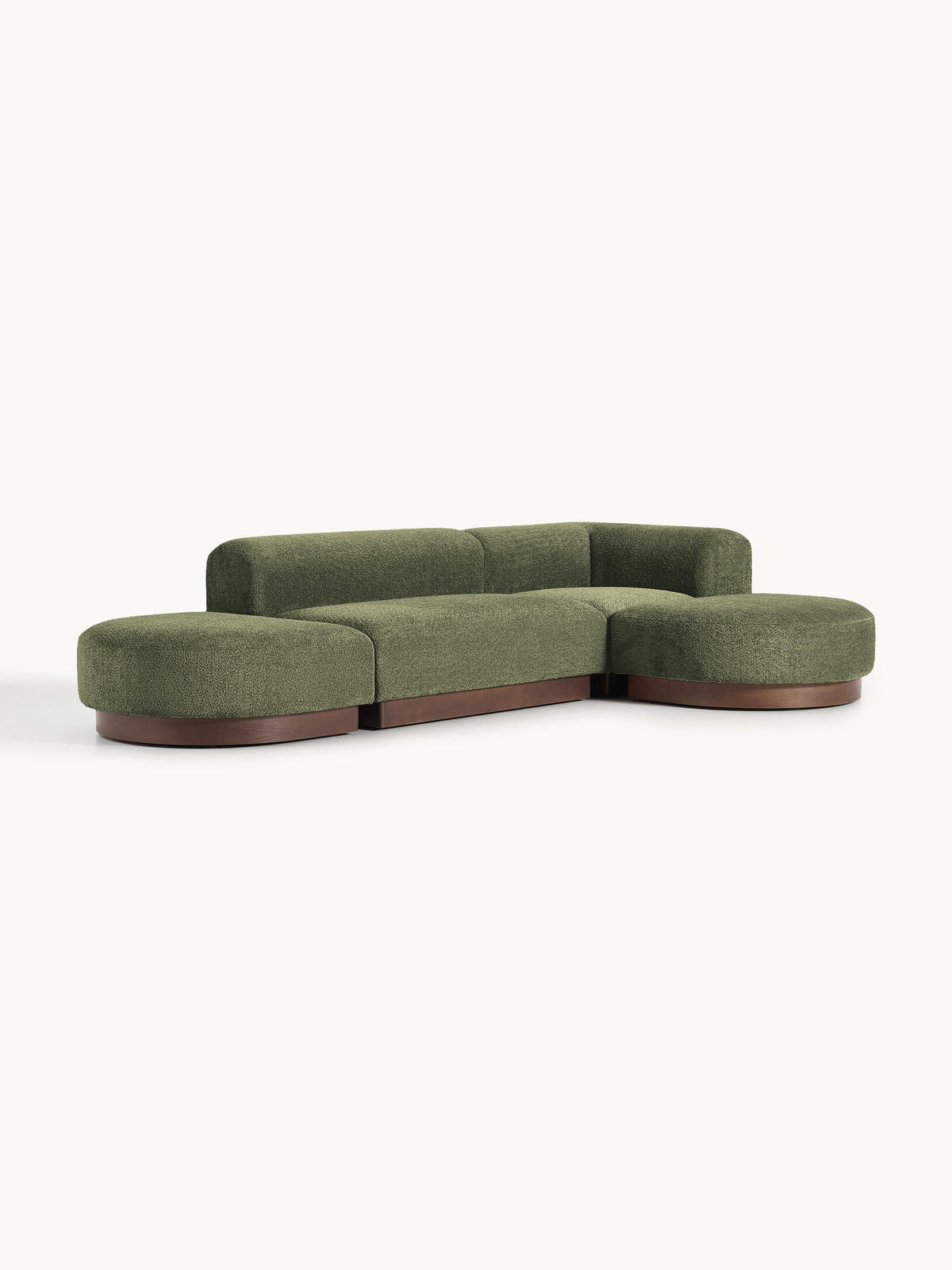 Warehamy Natalie Modular Corner Sofa, Teddy Bouclé