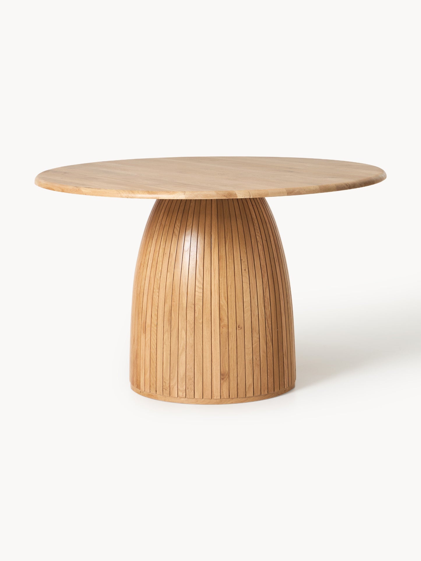 Warehamy Nelly Round Dining Table, Fluted Texture, in Various Sizes