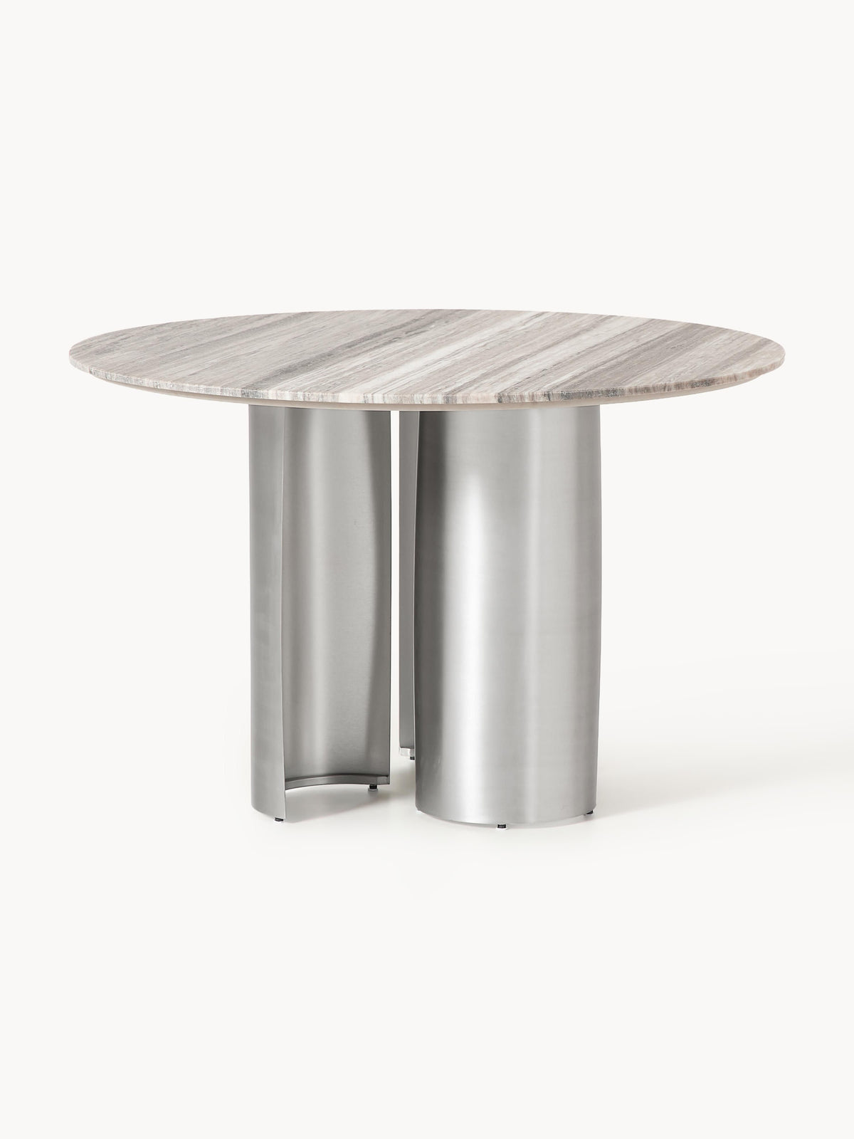 Warehamy Noam Round Marble-Tabletop Dining Table, Ø 120 cm