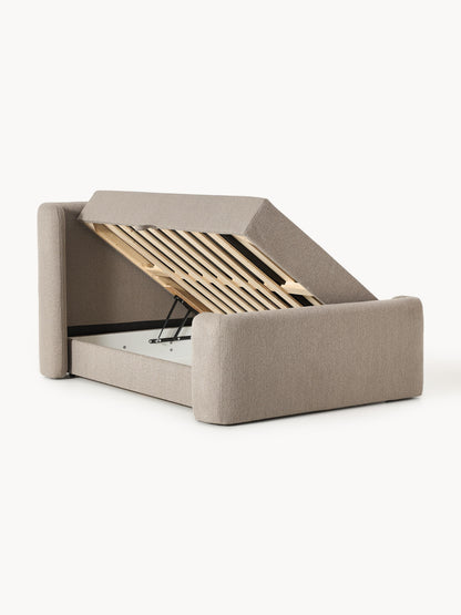 Warehamy Perla Bouclé Box Spring Storage Bed