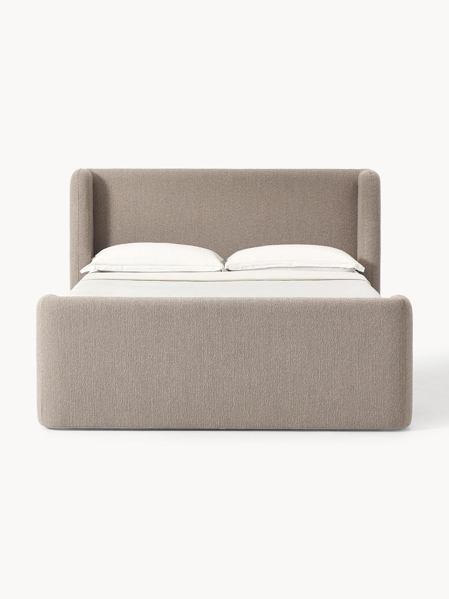 Warehamy Perla Box Spring Bouclé Bed