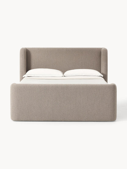 Warehamy Perla Box Spring Bouclé Bed