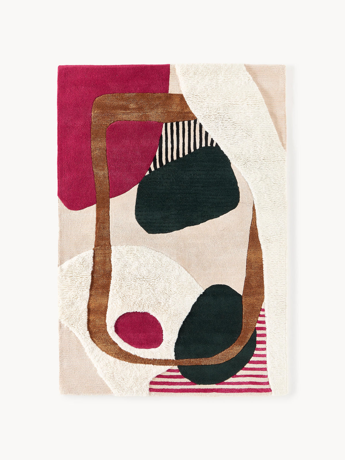Warehamy Rosco Hand-Tufted Wool Rug, High-Low Texture