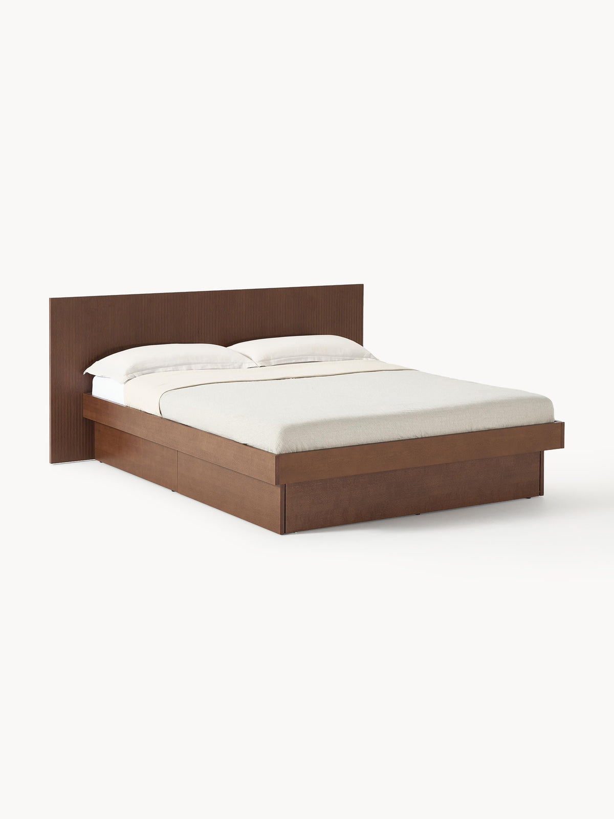 Warehamy Sato Bed with Drawers and Headboard, Wooden