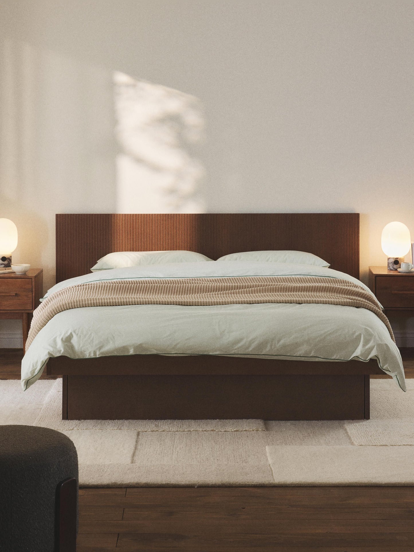 Warehamy Sato Bed with Drawers and Headboard, Wooden