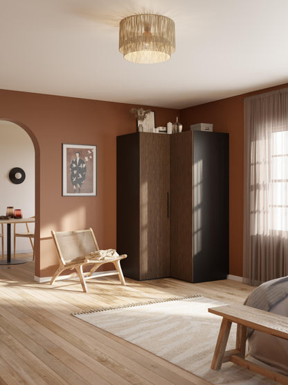Warehamy Simone Corner Wardrobe, 115 cm Wide, Modular