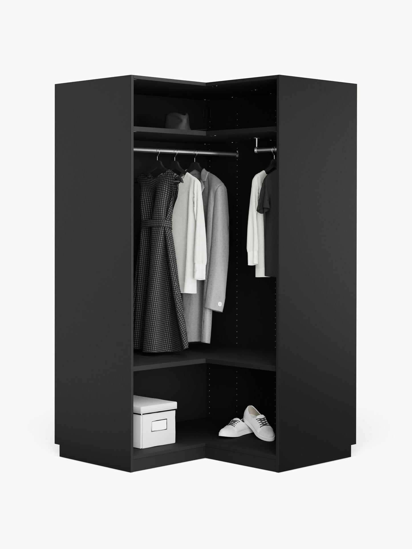 Warehamy Simone Corner Wardrobe, 115 cm Wide, Modular