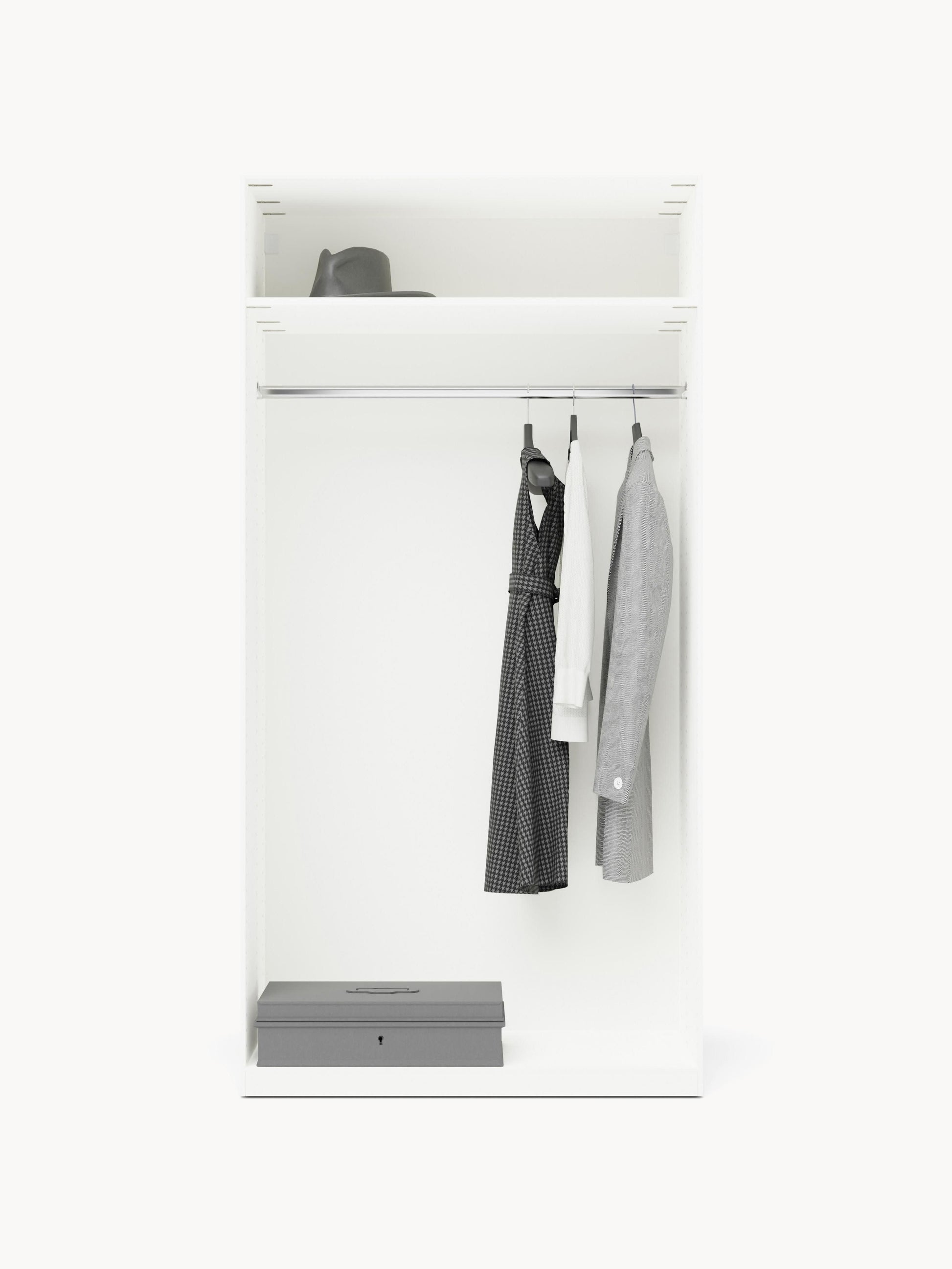 Warehamy Simone Hinged-Door Modular Wardrobe, 100 cm Wide, in Various Sizes