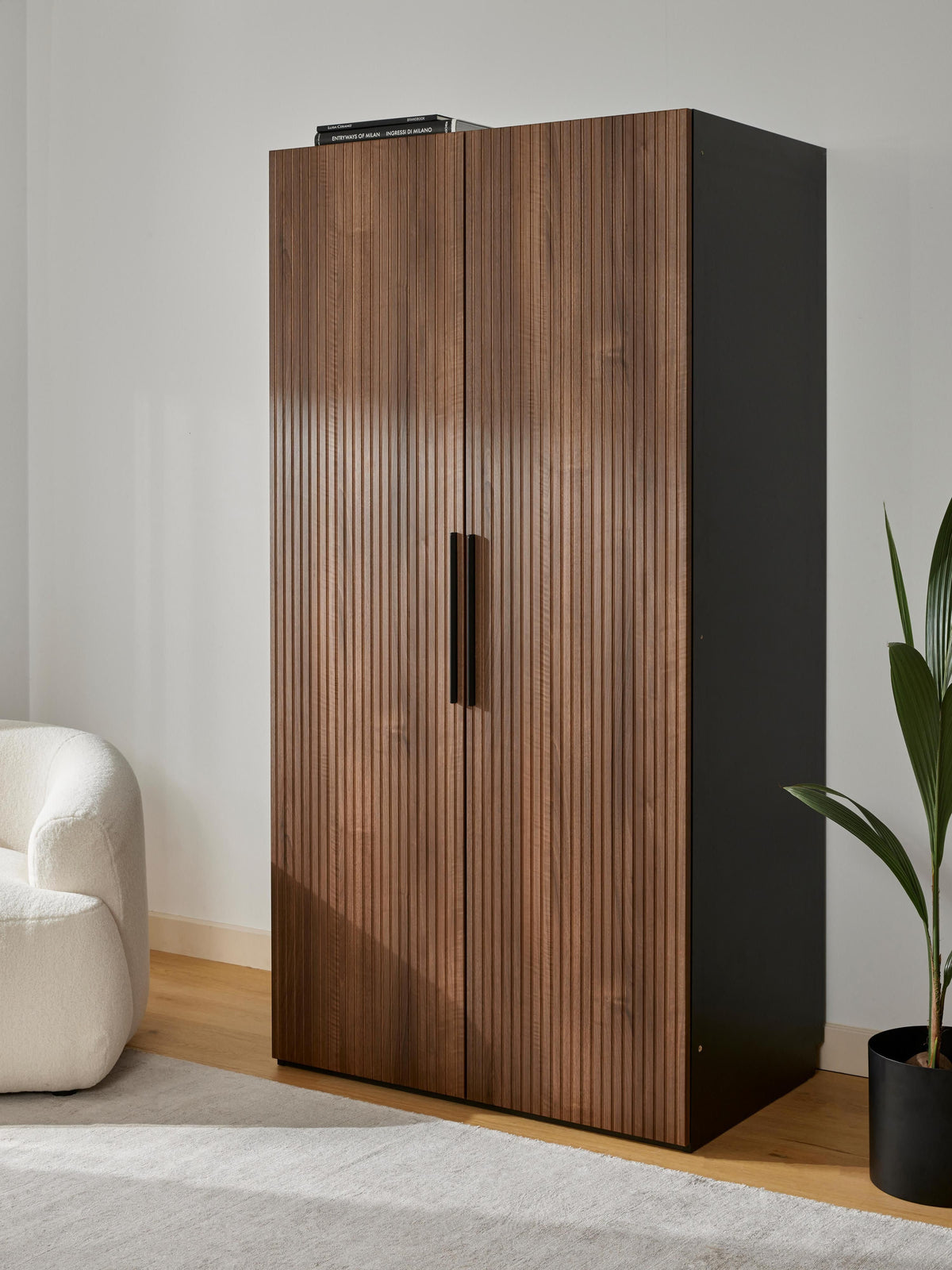 Warehamy Simone Hinged-Door Modular Wardrobe, 100 cm Wide, in Various Sizes