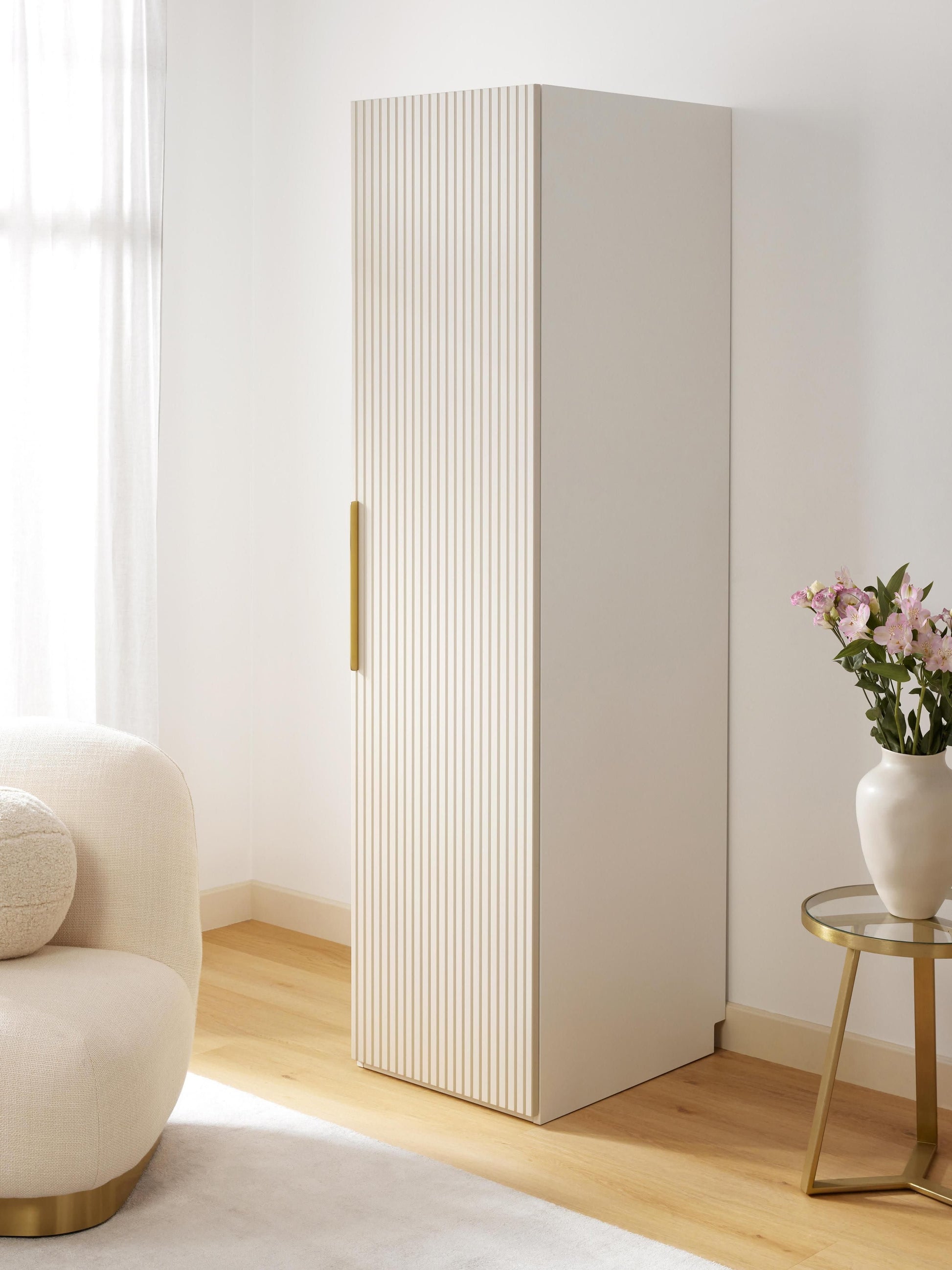 Warehamy Simone Hinged-Door Modular Wardrobe, 50 cm Wide, in Various Sizes