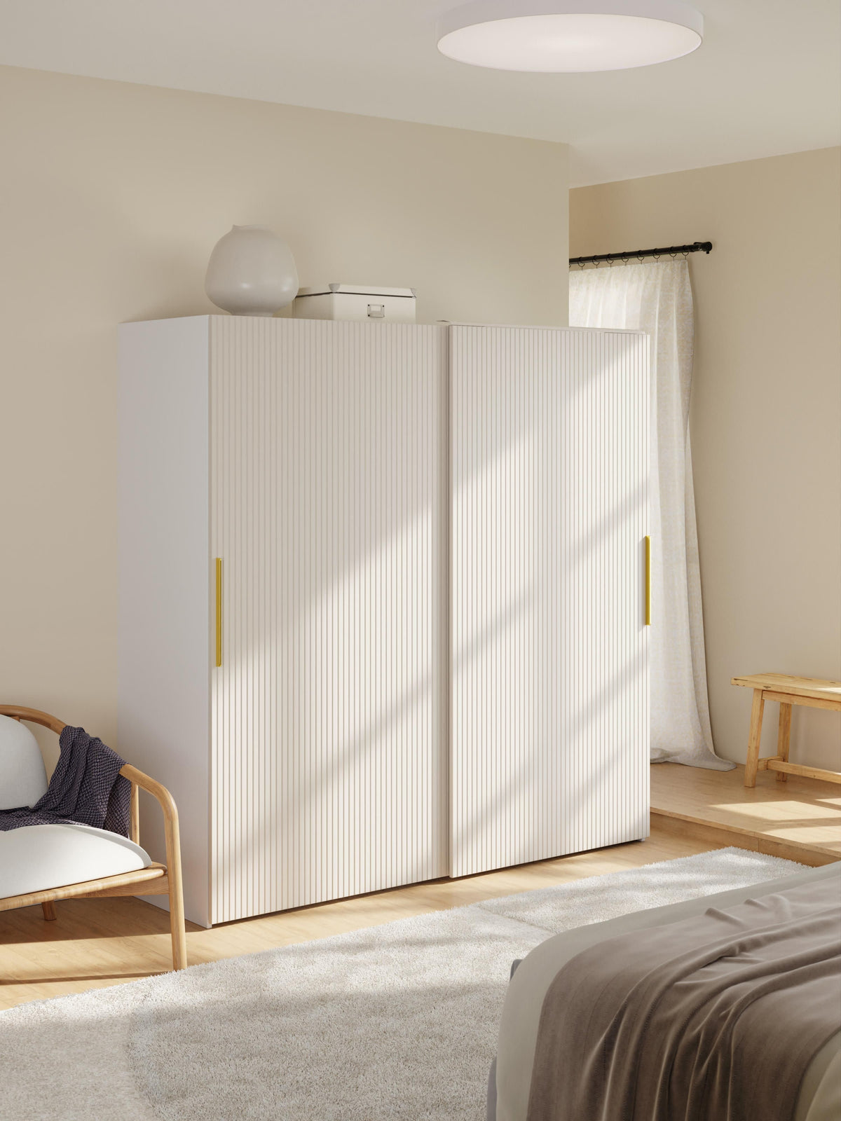 Warehamy Simone Sliding-Door Modular Wardrobe, 200 cm Wide, in Various Sizes