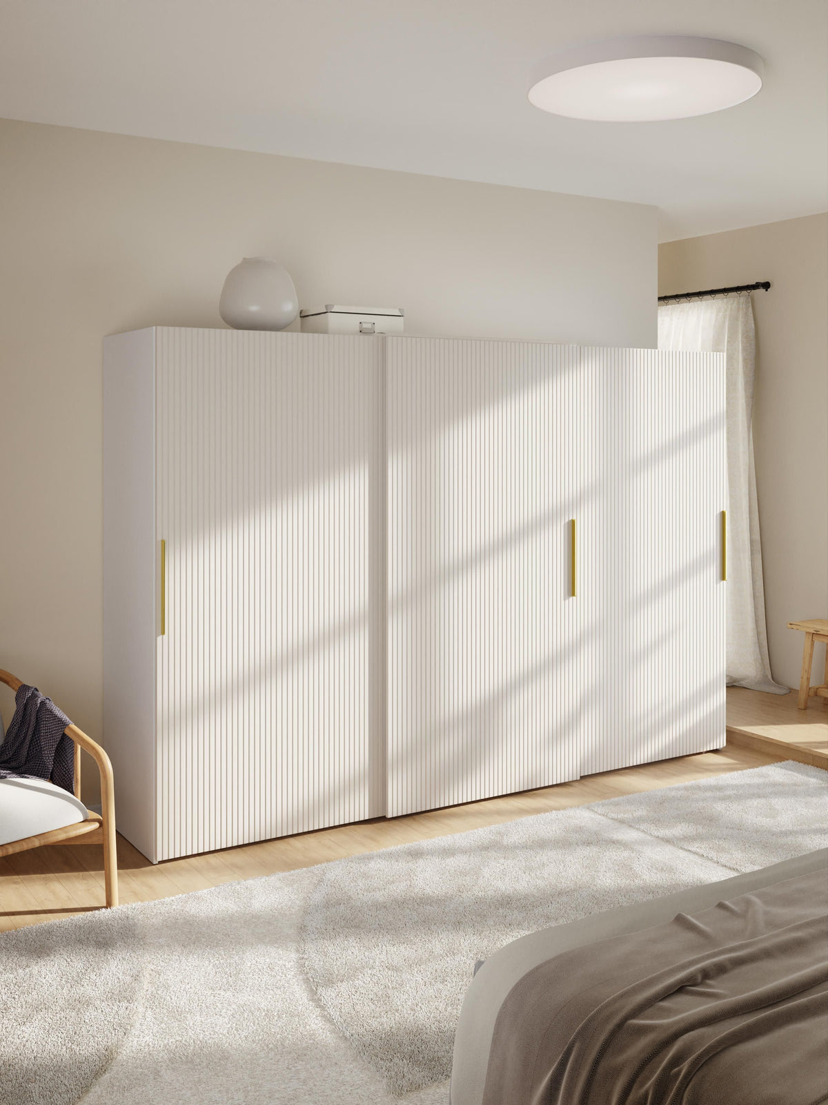 Warehamy Simone Sliding-Door Modular Wardrobe, 300 cm Wide, in Various Sizes