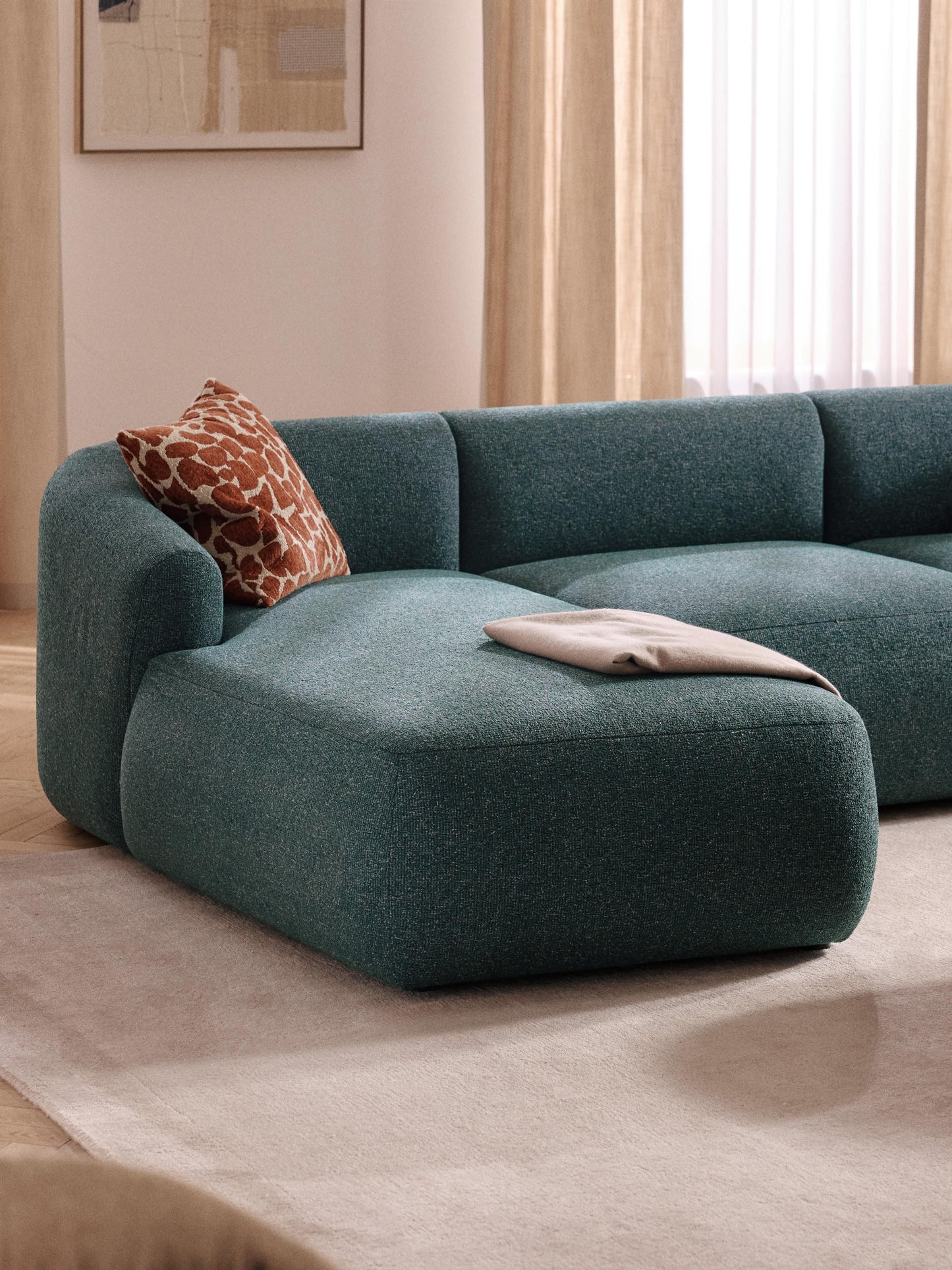 Warehamy Sofia Bouclé Corner Module with Chaise