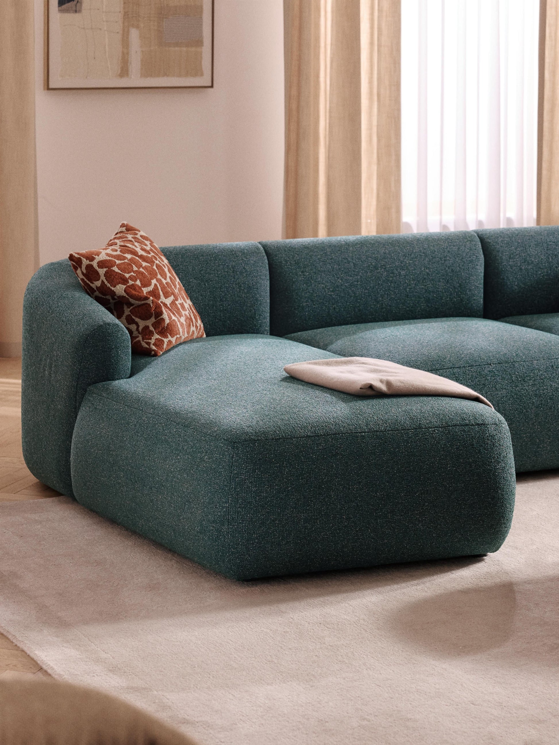 Warehamy Sofia Bouclé Corner Module with Chaise