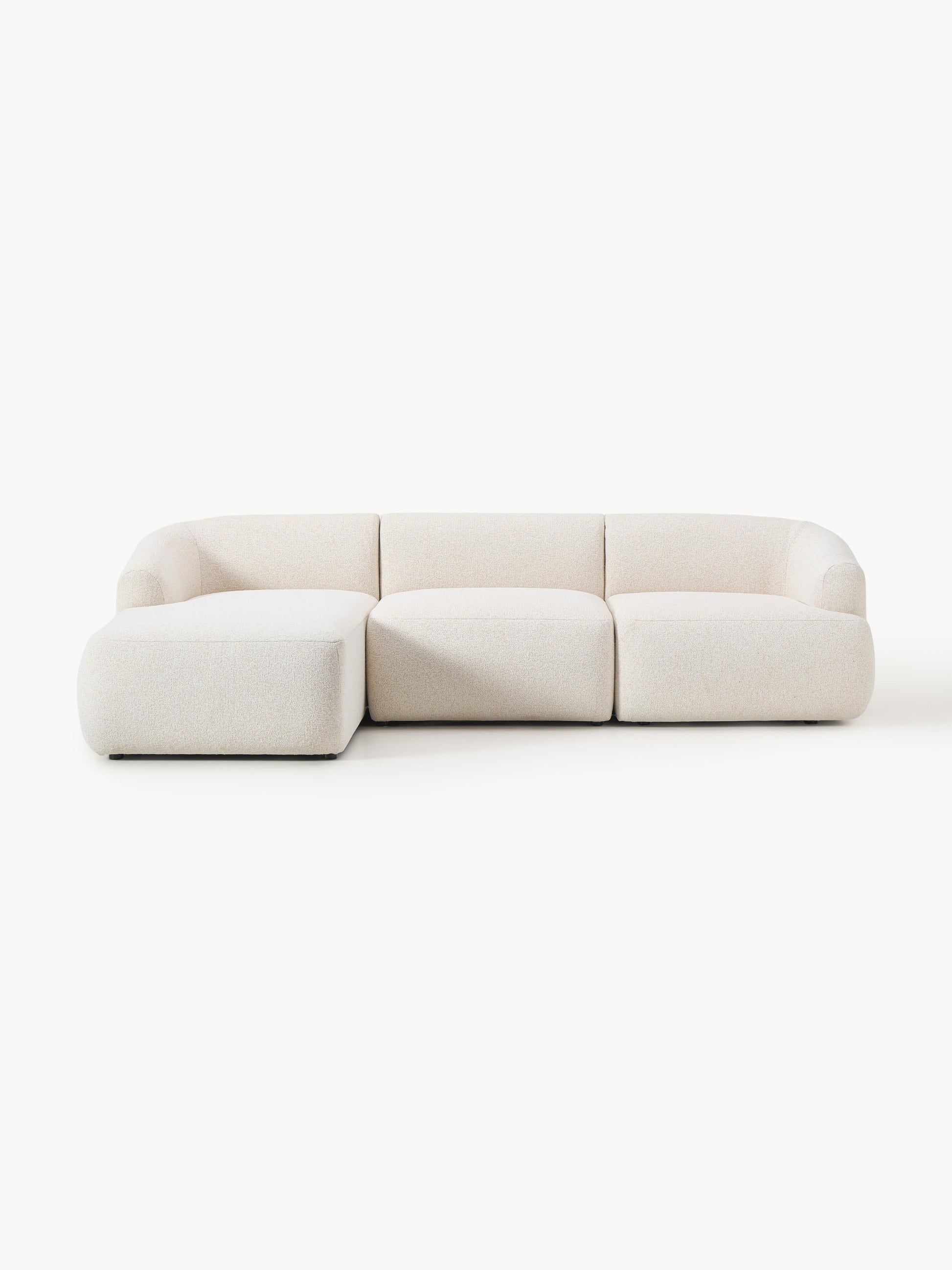 Warehamy Sofia Bouclé Corner Sofa, Modular, 3-Seater
