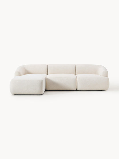 Warehamy Sofia Bouclé Corner Sofa, Modular, 3-Seater