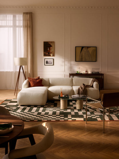 Warehamy Sofia Bouclé Corner Sofa, Modular, 3-Seater