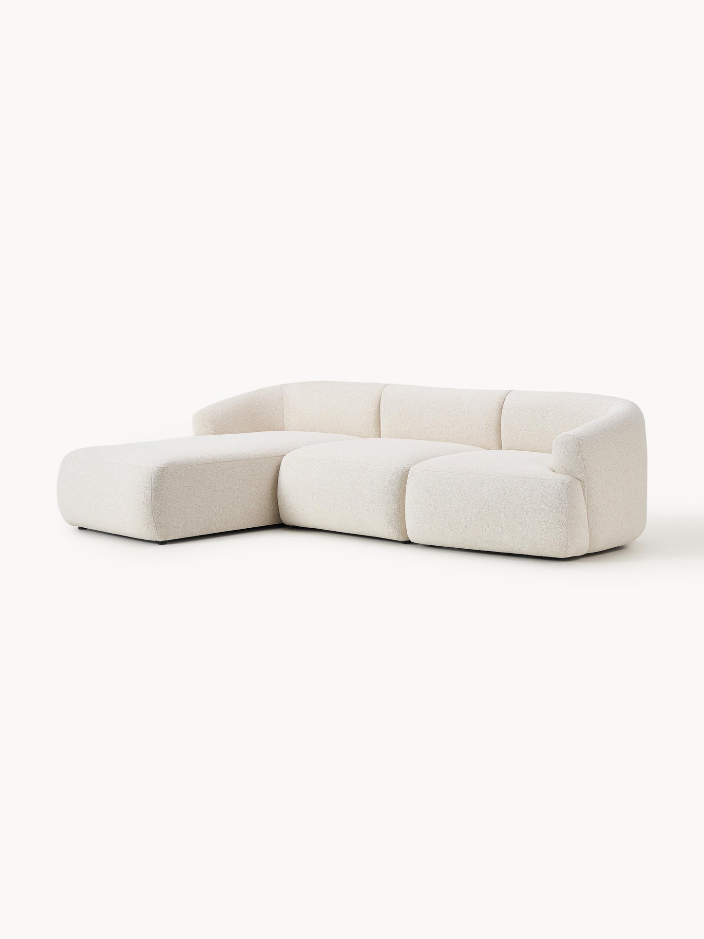 Warehamy Sofia Bouclé Corner Sofa, Modular, 3-Seater