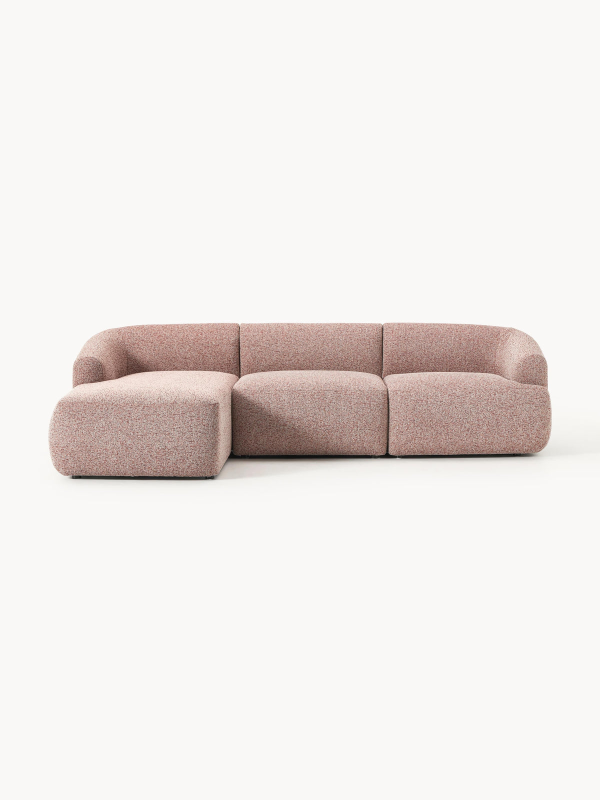 Warehamy Sofia Bouclé Corner Sofa, Modular, 3-Seater