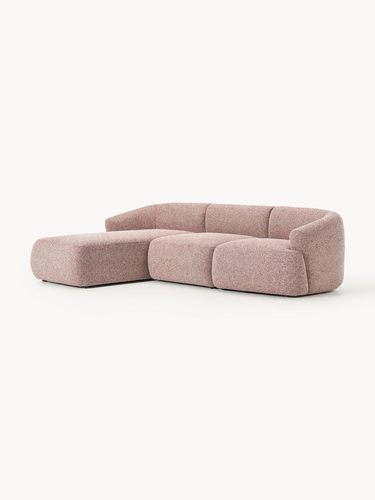 Warehamy Sofia Bouclé Corner Sofa, Modular, 3-Seater