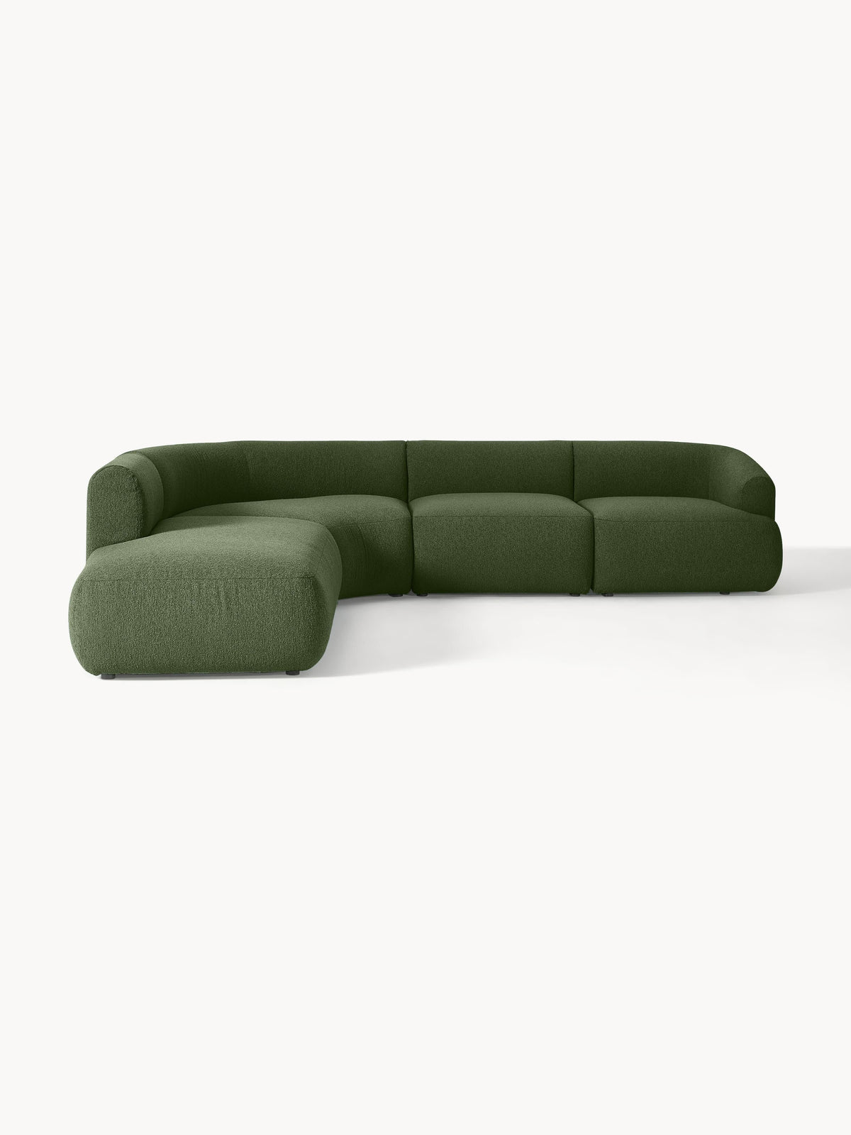 Warehamy Sofia Bouclé Corner Sofa, Modular, 4-Seater