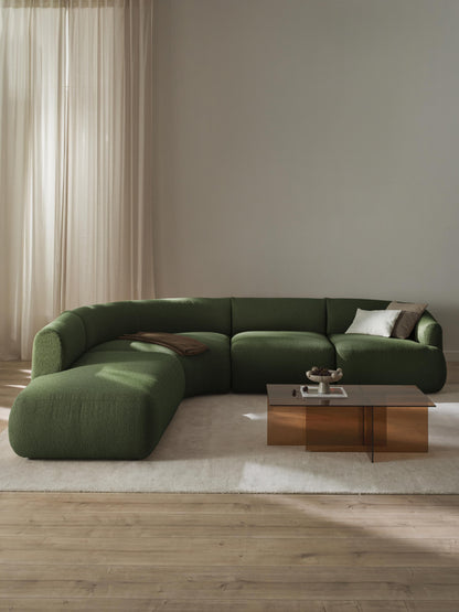Warehamy Sofia Bouclé Corner Sofa, Modular, 4-Seater