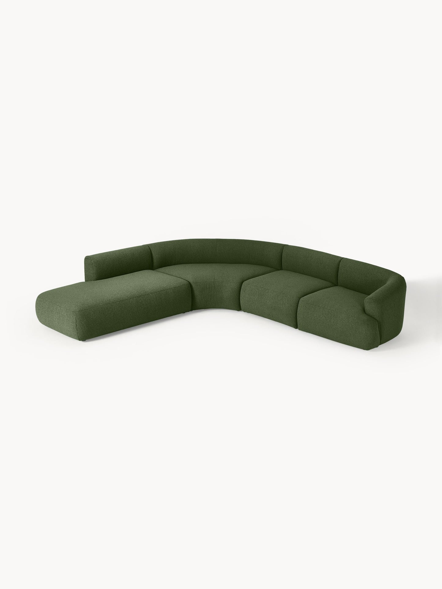 Warehamy Sofia Bouclé Corner Sofa, Modular, 4-Seater