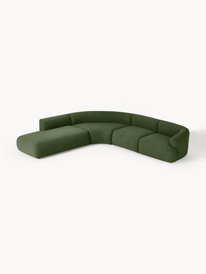 Warehamy Sofia Bouclé Corner Sofa, Modular, 4-Seater