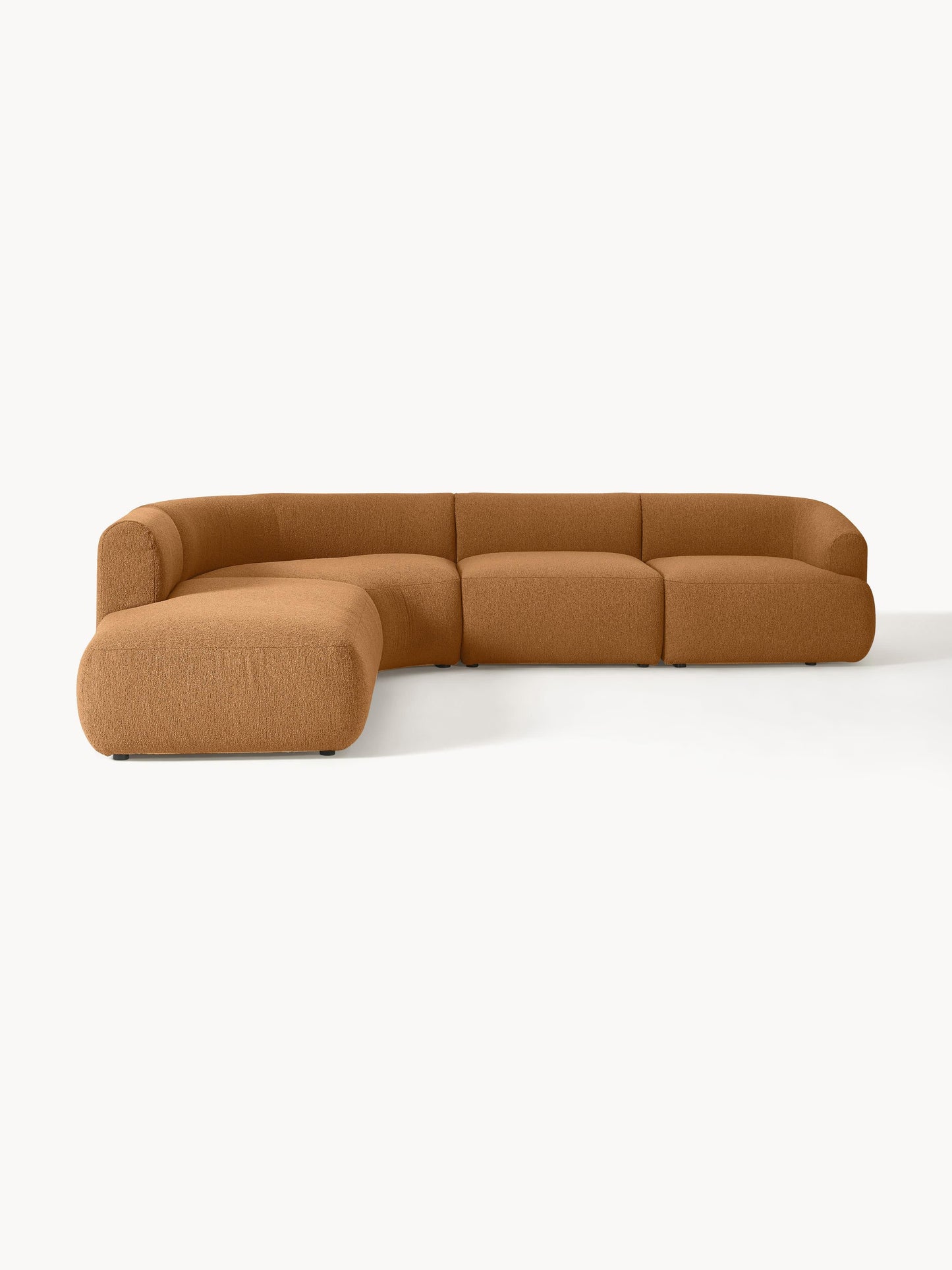 Warehamy Sofia Bouclé Corner Sofa, Modular, 4-Seater