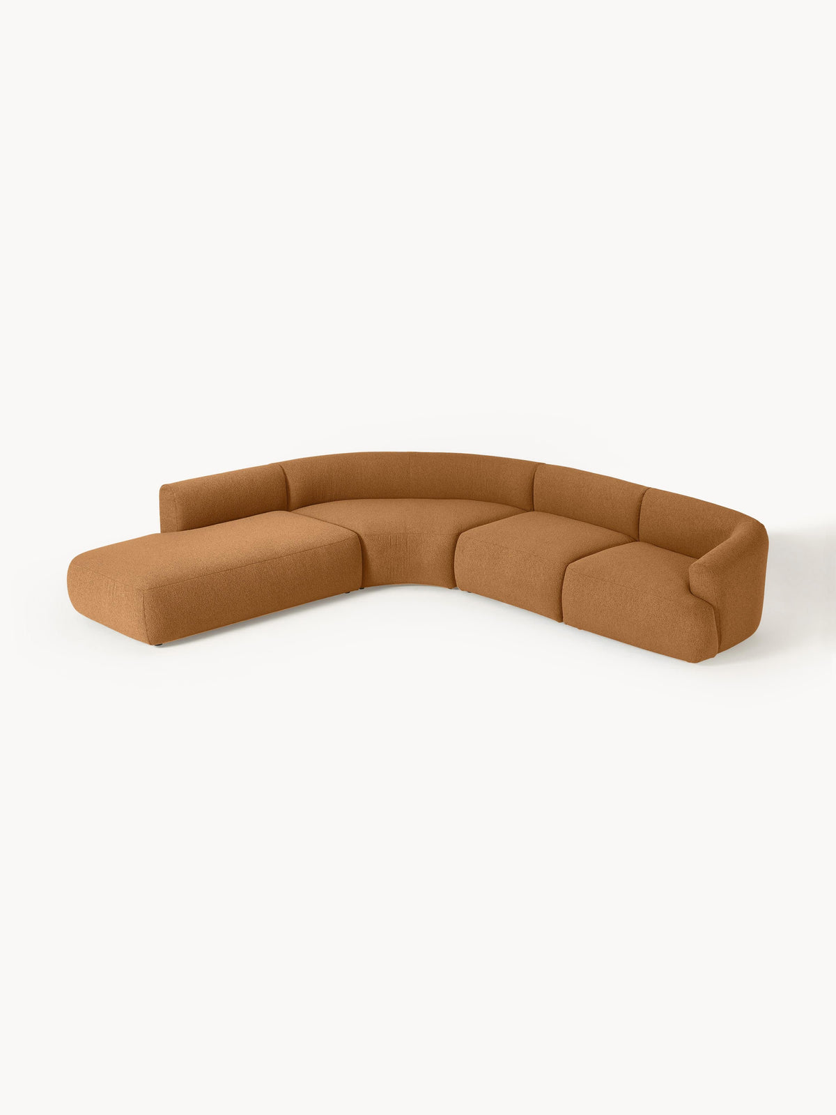Warehamy Sofia Bouclé Corner Sofa, Modular, 4-Seater