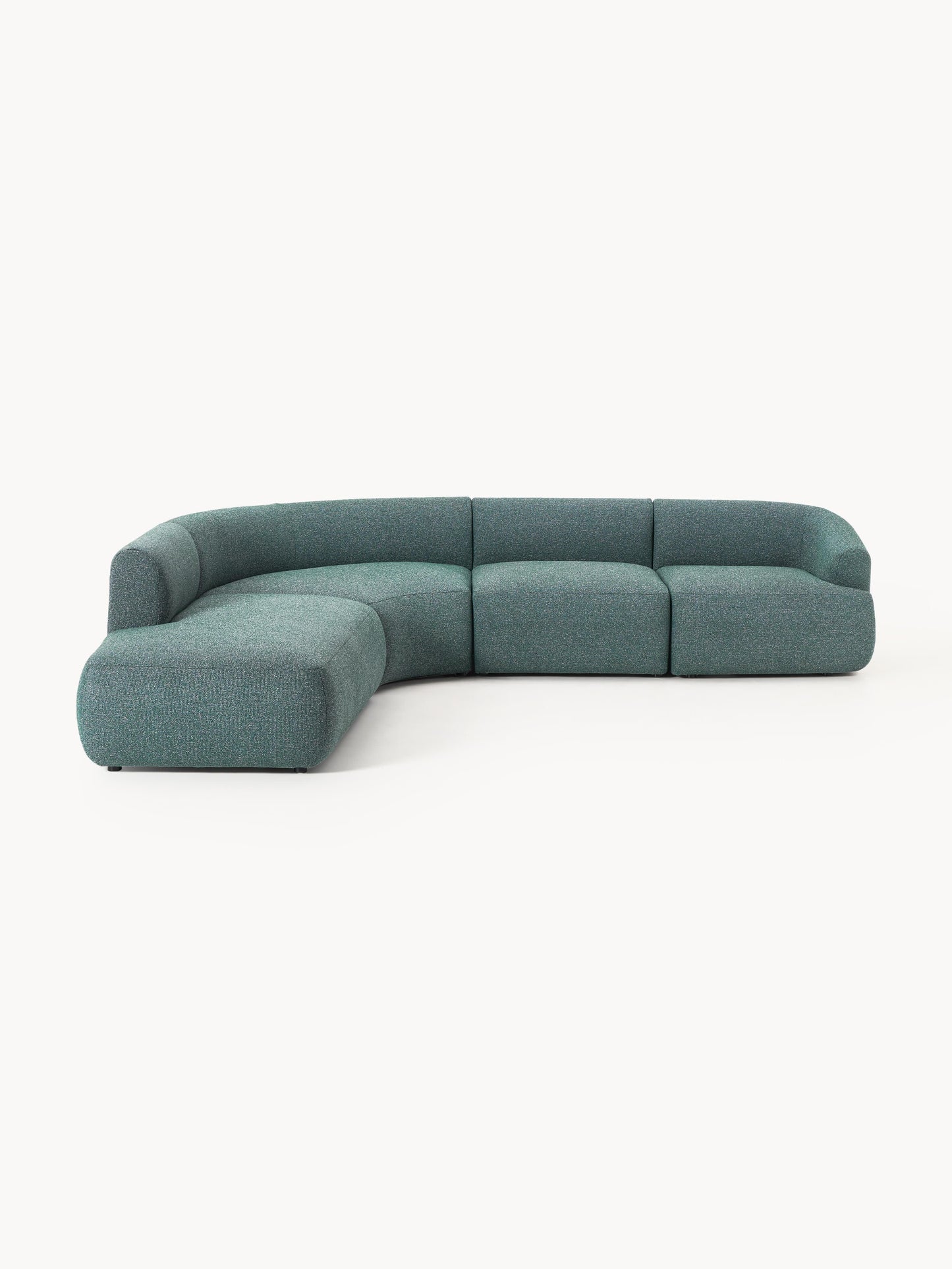 Warehamy Sofia Bouclé Corner Sofa, Modular, 4-Seater