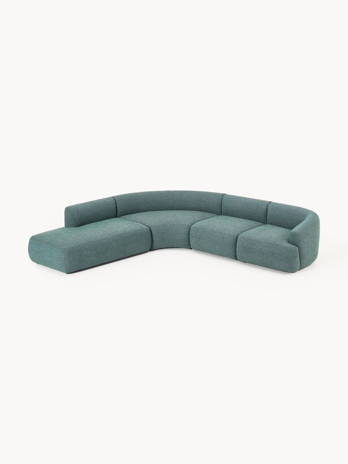 Warehamy Sofia Bouclé Corner Sofa, Modular, 4-Seater