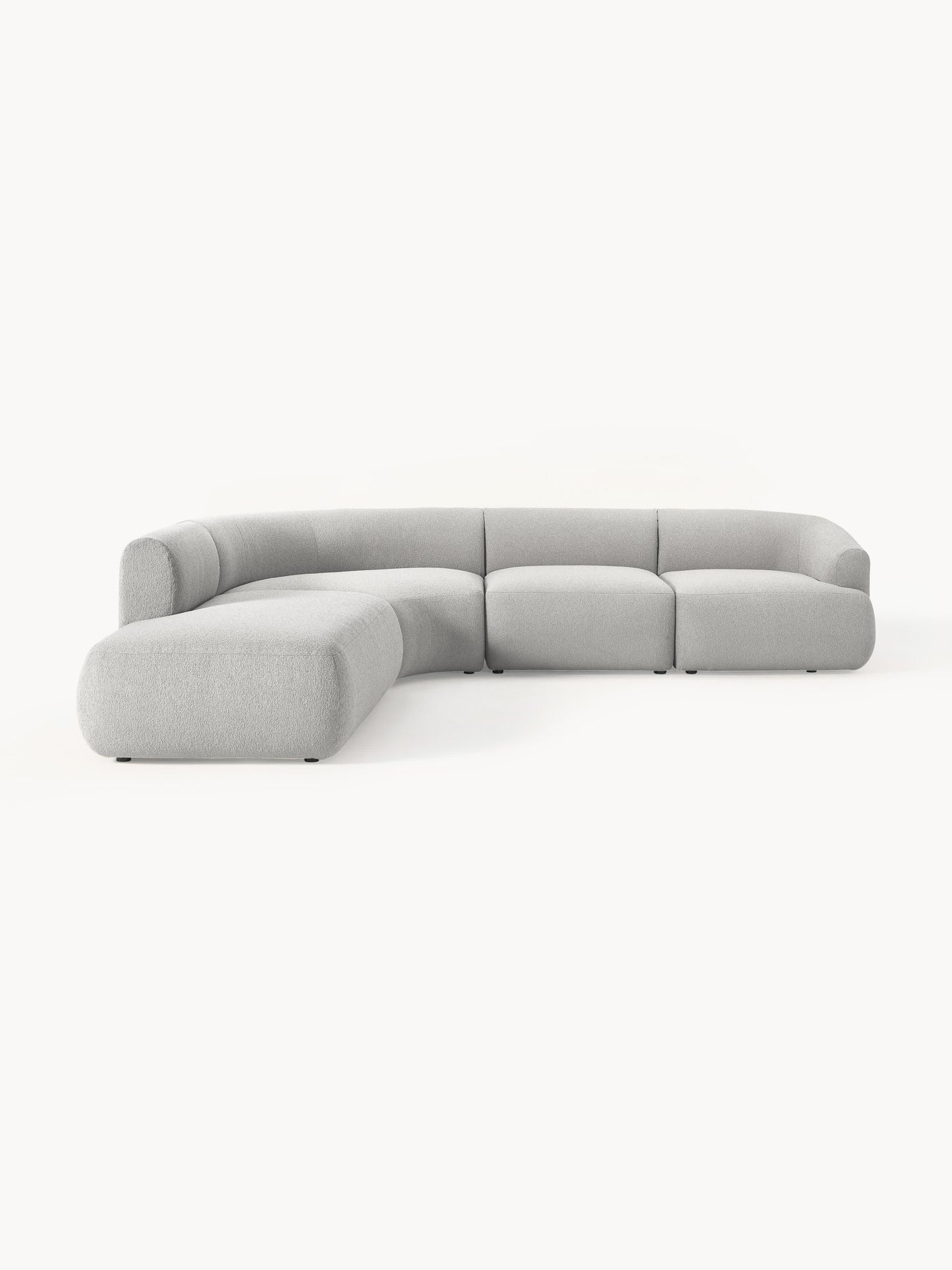 Warehamy Sofia Bouclé Corner Sofa, Modular, 4-Seater
