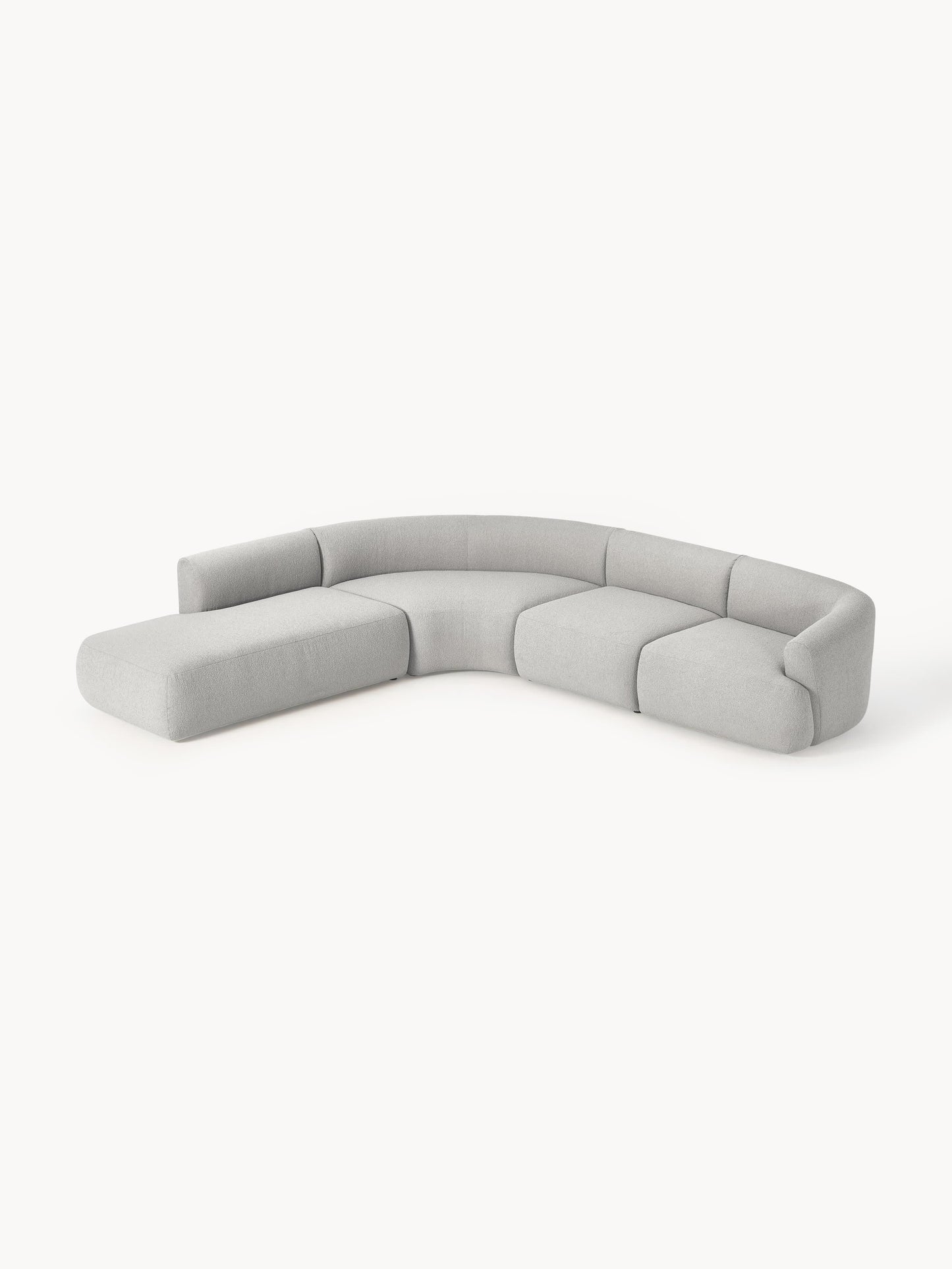 Warehamy Sofia Bouclé Corner Sofa, Modular, 4-Seater