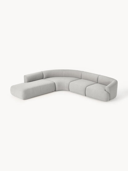 Warehamy Sofia Bouclé Corner Sofa, Modular, 4-Seater