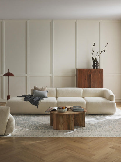 Warehamy Sofia Teddy Modular Ottoman (3-Seater)