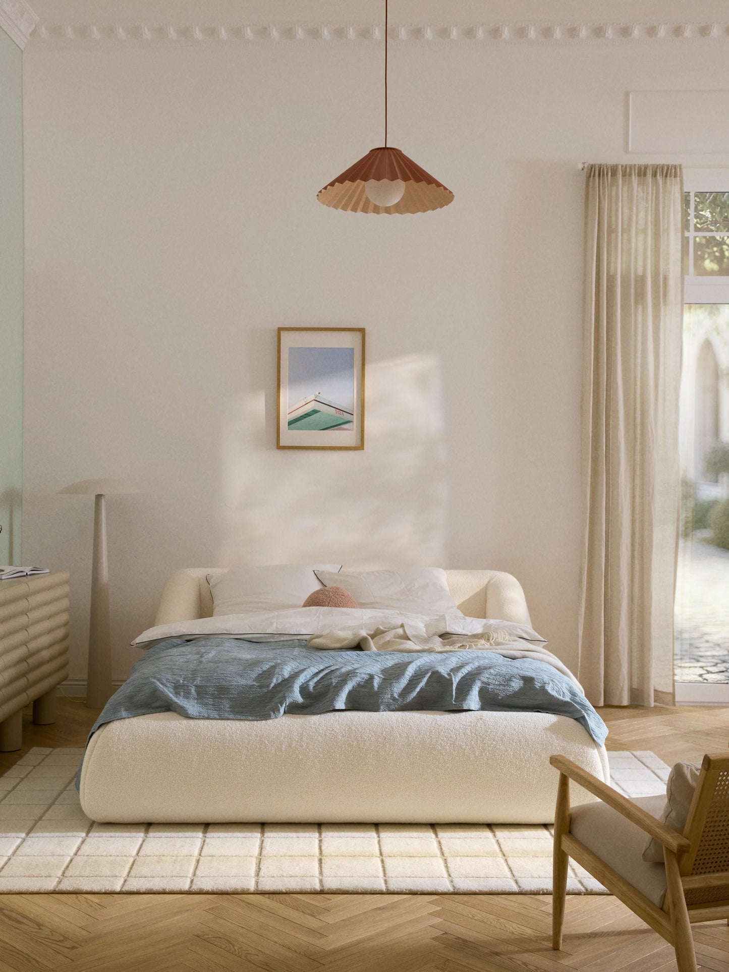 Warehamy Sofia Upholstered Teddy Bed