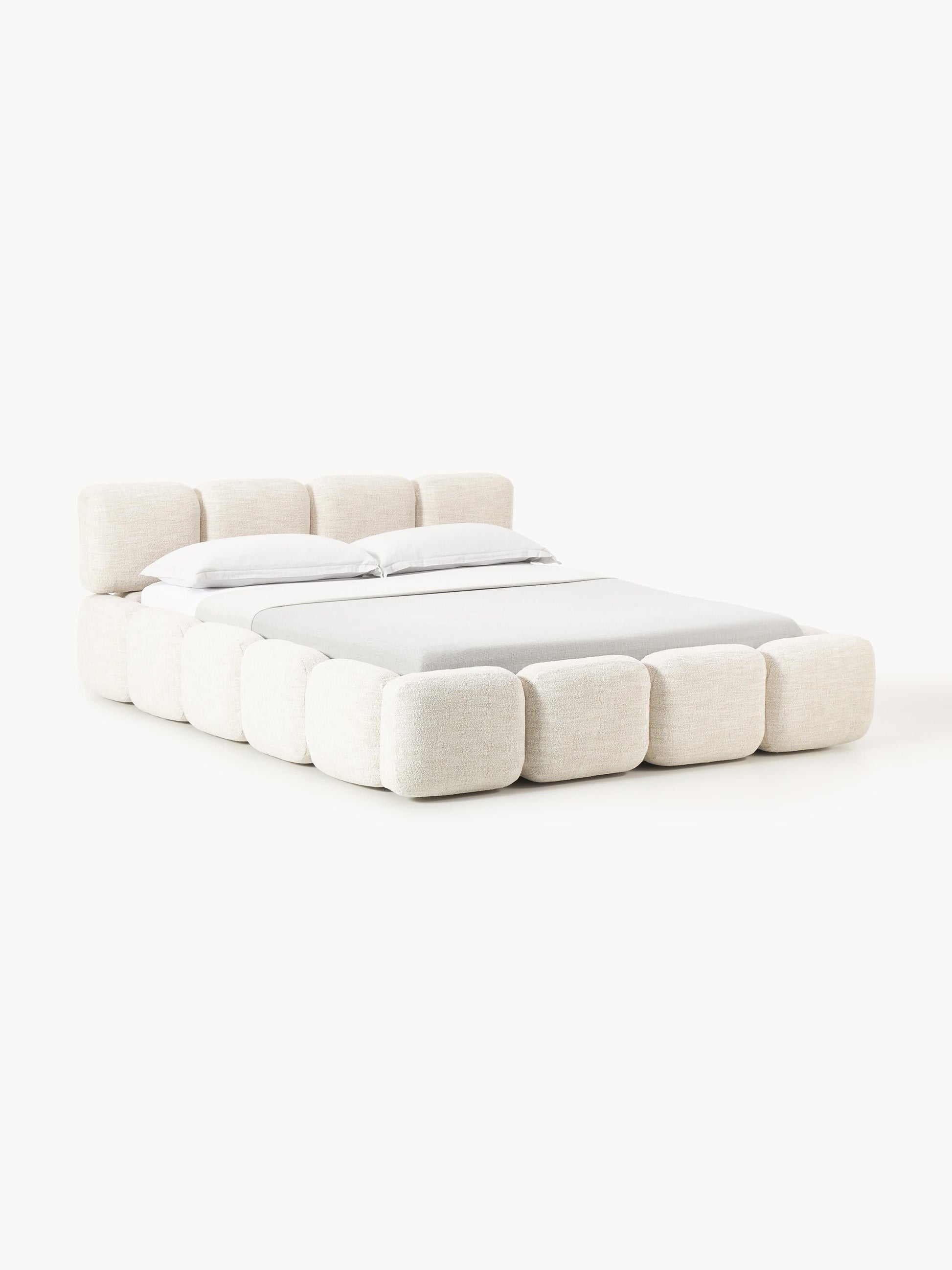 Warehamy Tayla Storage Bed, Upholstered in Bouclé