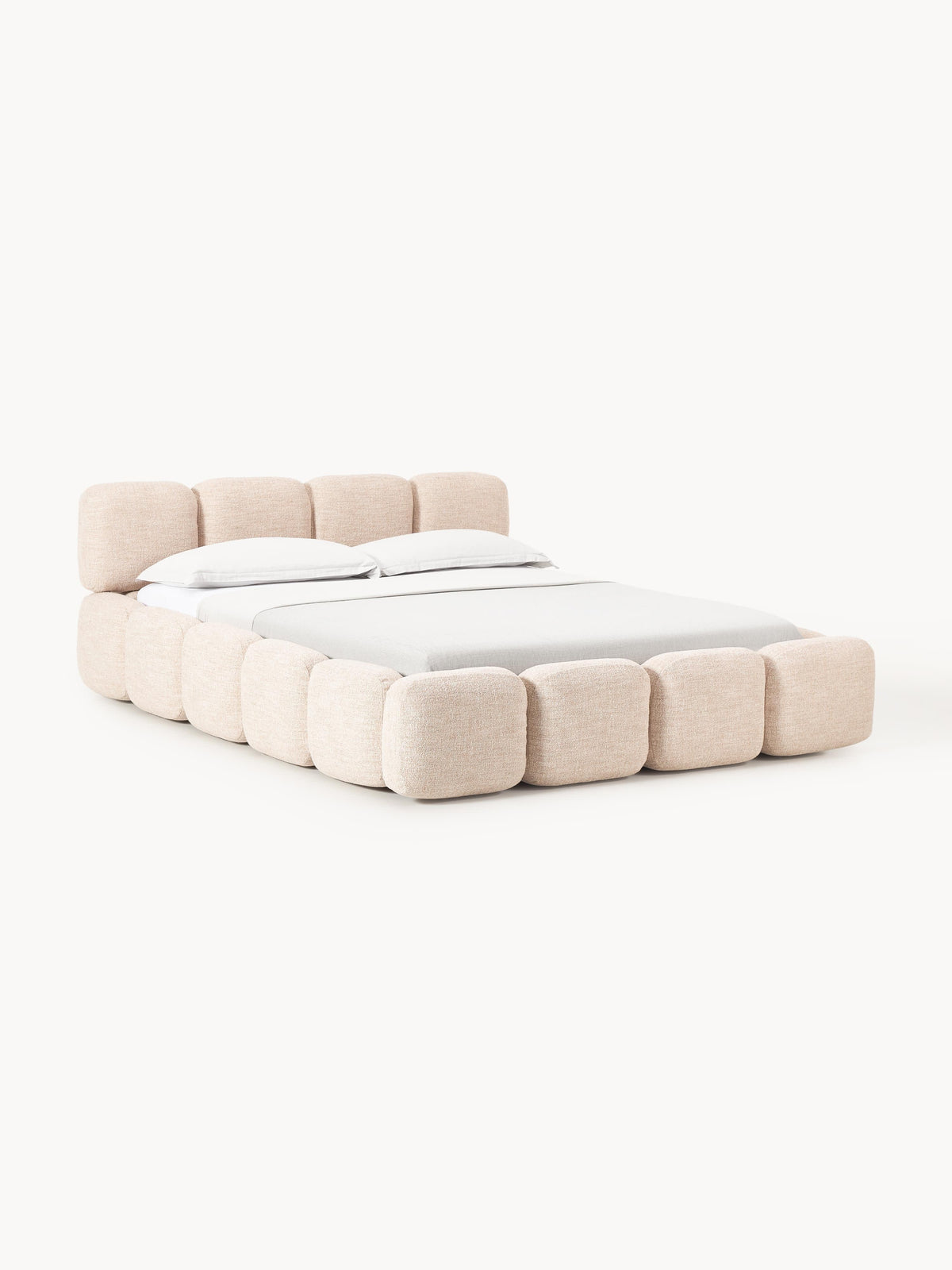 Warehamy Tayla Storage Bed, Upholstered in Bouclé