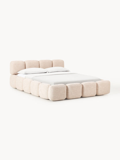 Warehamy Tayla Storage Bed, Upholstered in Bouclé